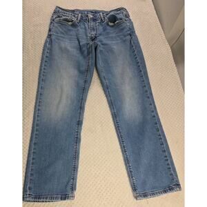 Levi's 541 Athletic Fit Jeans Mens 32x27 Blue Wash Tapered Denim #093